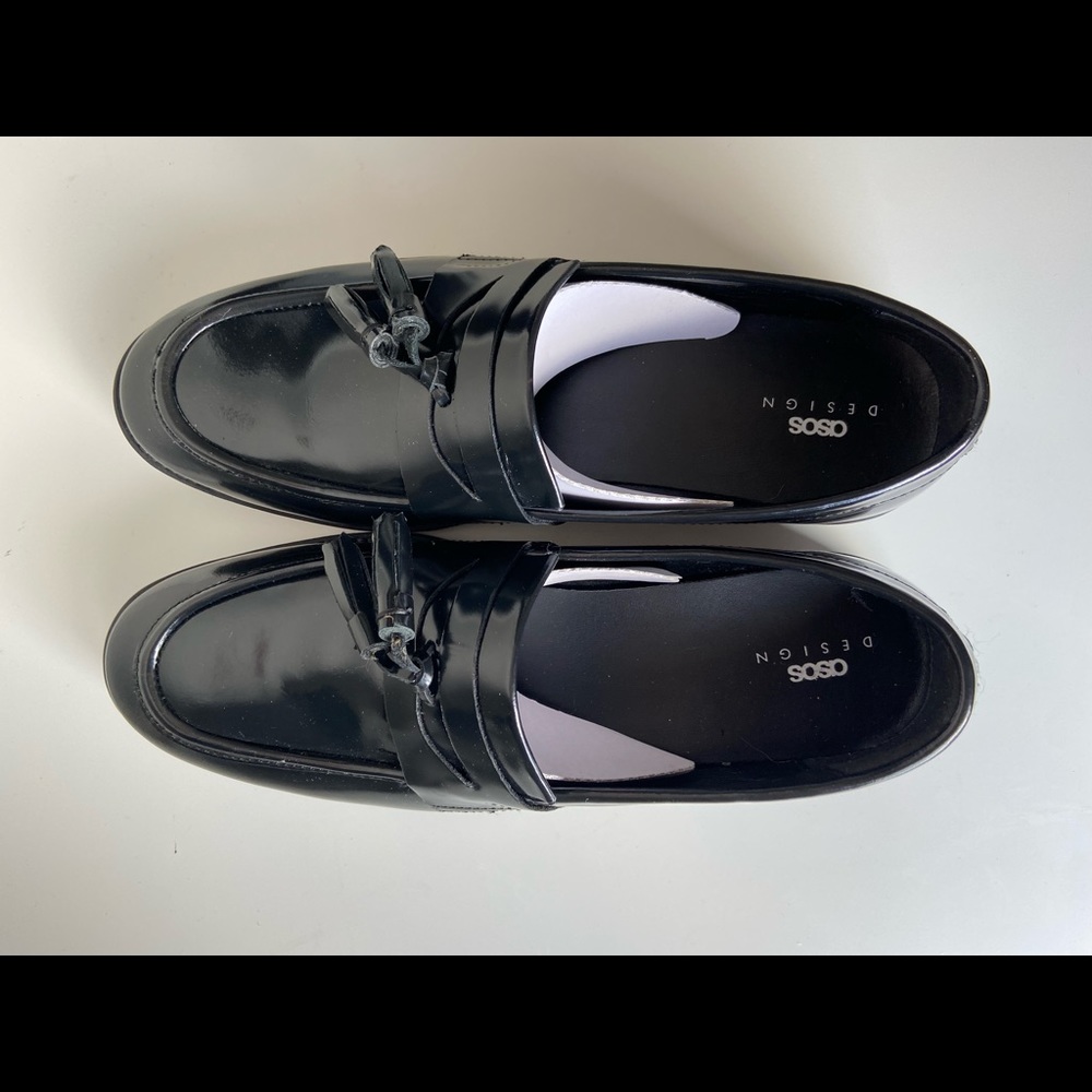 ASOS Tassel Black Leather Loafers